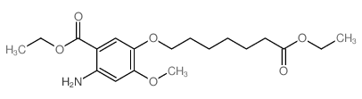 2-氨基-5-(7-乙氧基-7-氧代庚基氧基)-4-甲氧基苯甲酸乙酯结构式