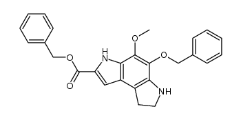 benzyl 4-benzyloxy-1,2,3,6-tetrahydro-5-methoxypyrrolo[3,2-e]indole-7-carboxylate Structure