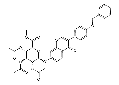 4'-O-benzyldaidzein-7-O-triacetylglucuronide methyl ester结构式