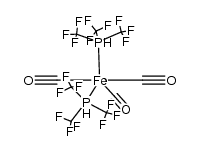 bis[tris(trifluoromethyl)phosphine]tricarbonyliron(0) Structure