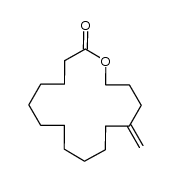 12-Methyliden-15-pentadecanolid Structure