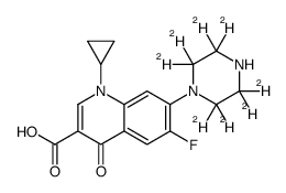 Ciprofloxacin-d8结构式