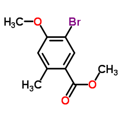 5-溴-4-甲氧基-2-甲基苯甲酸甲酯结构式