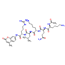 Ac-Lys-Gln-Lys-Leu-Arg-AMC trifluoroacetate salt结构式