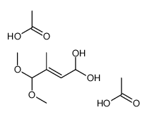 acetic acid,4,4-dimethoxy-3-methylbut-2-ene-1,1-diol Structure