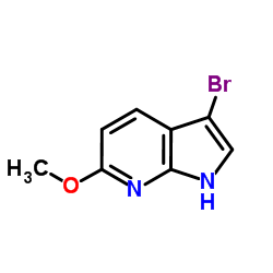3-溴-6-甲氧基-1H-吡咯并[2,3-b]吡啶结构式