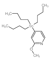 2-甲氧基-4-(三丁基锡烷基)吡啶结构式