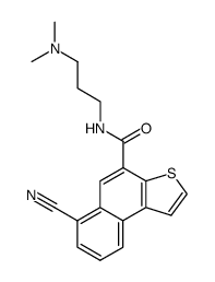 6-Cyano-naphtho[2,1-b]thiophene-4-carboxylic acid (3-dimethylamino-propyl)-amide结构式