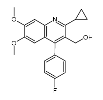(2-cyclopropyl-4-(4-fluorophenyl)-6,7-dimethoxyquinolin-3-yl)methanol Structure