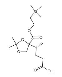(4R)-4-[(4S)-2,2-Dimethyl-4-[[2-(trimethylsilyl)ethoxy]carbonyl]-1,2-dioxolanyl]pentanoic Acid Structure