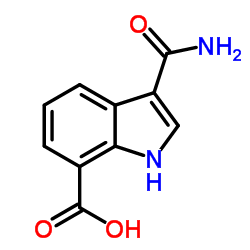 3-Carbamoyl-1H-indole-7-carboxylic acid Structure