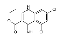 4-Amino-5,7-dichloroquinoline-3-carboxylic acid ethyl ester structure