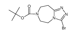 3-Bromo-4,5,7,8-tetrahydro-1,2,3a,6-tetraaza-azulene-6-carboxylic acid tert-butyl ester Structure
