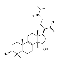 3β,15α-Dihydroxy-24-methylene-5α-lanosta-8-ene-21-oic acid Structure