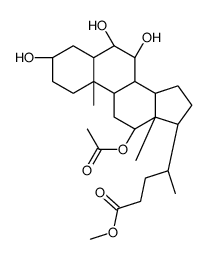 12-(乙酰氧基)-3,6,7-三羟基胆烷-24-酸甲酯结构式