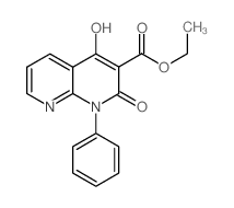 4-羟基-2-氧代-1-苯基-1,2-二氢-1,8-萘啶-3-羧酸乙酯结构式