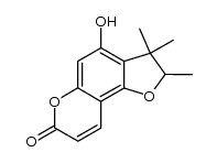 4-hydroxy-2,3,3-trimethyl-2H-furo[2,3-f]chromen-7(3H)-one结构式