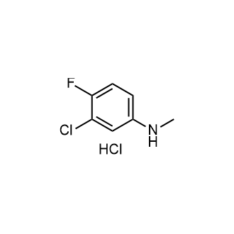 盐酸3-氯-4-氟-N-甲基苯胺(1:1)结构式