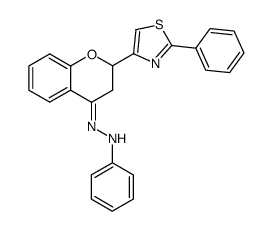 4-Phenylhydrazono-2-(2-phenyl-thiazol-4-yl)-chroman Structure