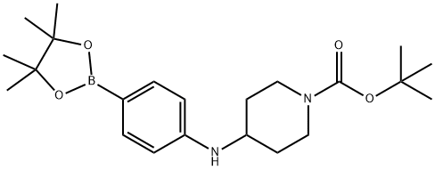 4-(1-BOC-哌啶-4-基氨基)苯硼酸频哪醇酯结构式