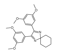2,3-bis(3,5-dimethoxyphenyl)-1,4-diazaspiro[4.5]deca-1,3-diene结构式