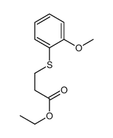 Propanoic acid, 3-[(2-methoxyphenyl)thio]-, ethyl ester Structure