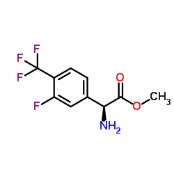 Methyl (2S)-amino[3-fluoro-4-(trifluoromethyl)phenyl]acetate结构式