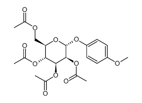 4-甲氧苯基2,3,4,6-四-O-乙酰基-α-D-吡喃甘露糖苷结构式