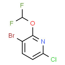 3-Bromo-6-chloro-2-(difluoromethoxy)pyridine Structure