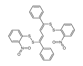 (Z,Z)-1,4-di(o-nitrophenylthio)-1,4-diphenyl-1,3-butadiene结构式