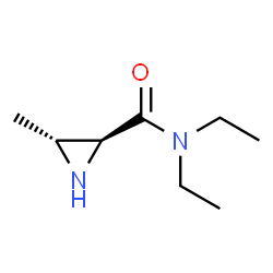 2-Aziridinecarboxamide,N,N-diethyl-3-methyl-,trans-(9CI) Structure