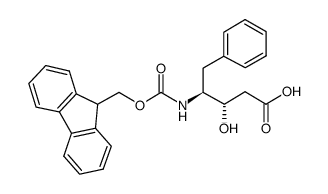 Fmoc-(3s,4s)-4-氨基-3-羟基-5-苯基戊酸结构式
