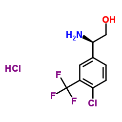 (R)-2-氨基-2-(4-氯-3-(三氟甲基)苯基)乙醇盐酸盐结构式
