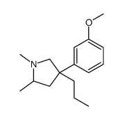 4-(3-methoxyphenyl)-1,2-dimethyl-4-propylpyrrolidine Structure