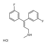 3,3-bis(3-fluorophenyl)prop-2-enyl-methylazanium,chloride Structure