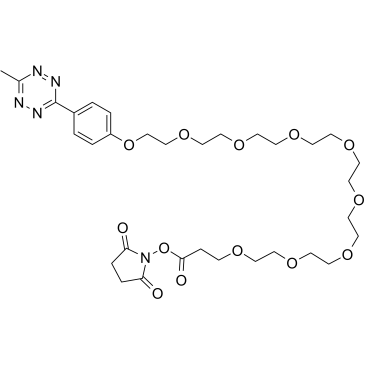 Methyltetrazine-PEG8-NHS ester结构式