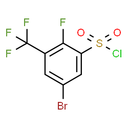 5-Bromo-2-fluoro-3-(trifluoromethyl)benzenesulfonyl chloride Structure