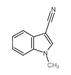 1-甲基-1H-吲哚-3-甲腈结构式