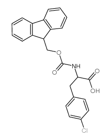 3-(4-氯苯基)-2-(9h-芴-9-甲氧基羰基氨基)-丙酸结构式