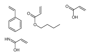 2-丙烯酸与2-丙烯酸丁酯、乙烯基苯和2-丙烯酰胺的聚合物结构式