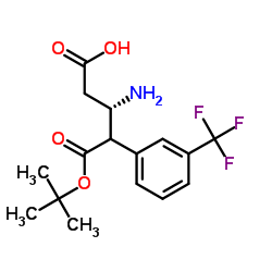 Boc-(S)-3-氨基-4-(3-三氟甲基苯基)-丁酸结构式