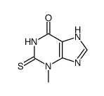2-巯基-3-甲基-3H-嘌呤-6-(9H)-酮结构式