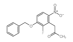 3-乙酰甲基-1-苄氧基-2-氟-4-硝基苯结构式