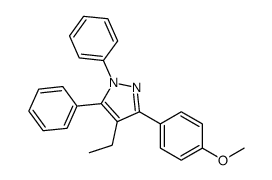 1,5-二苯基-4-乙基-3-(4-甲氧基苯基)-1H-吡唑结构式