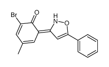 2-bromo-4-methyl-6-(5-phenyl-1,2-oxazol-3-ylidene)cyclohexa-2,4-dien-1-one结构式