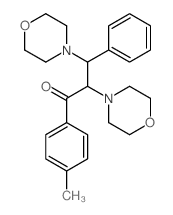 1-(4-methylphenyl)-2,3-dimorpholin-4-yl-3-phenylpropan-1-one结构式