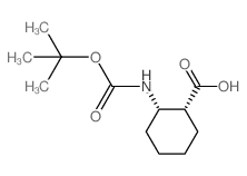 (1R,2S)-2-((叔丁氧羰基)氨基)环己烷甲酸结构式