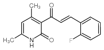 3-[3-(2-fluorophenyl)prop-2-enoyl]-4,6-dimethyl-1H-pyridin-2-one结构式