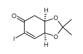 (3aR,7aS)-6-iodo-2,2-dimethyl-3a,4,5,7a-tetrahydro-1,3-benzodioxol-5-one Structure
