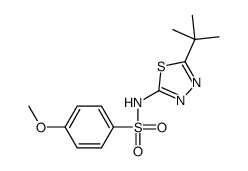 N-(5-tert-butyl-1,3,4-thiadiazol-2-yl)-4-methoxybenzenesulfonamide Structure